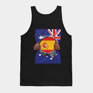 Spain Flag Australian Flag Ripped - Gift for Spanish From Spain Tank Top